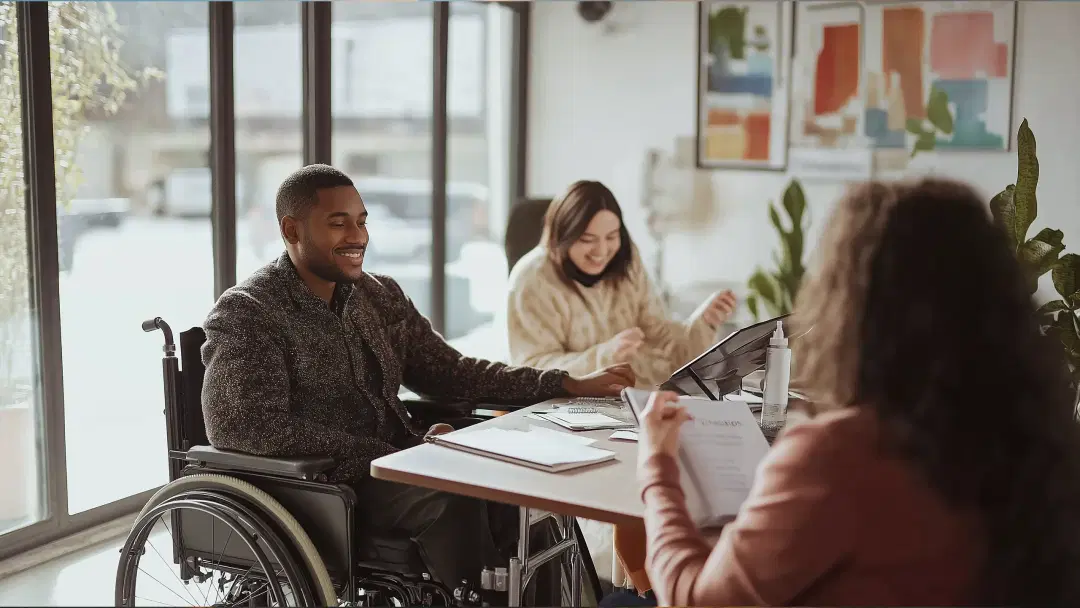 NDIS-provider-brisbane-queensland-man-dark-sing-meeting-darkskin NDIS provider services meeting Brisbane