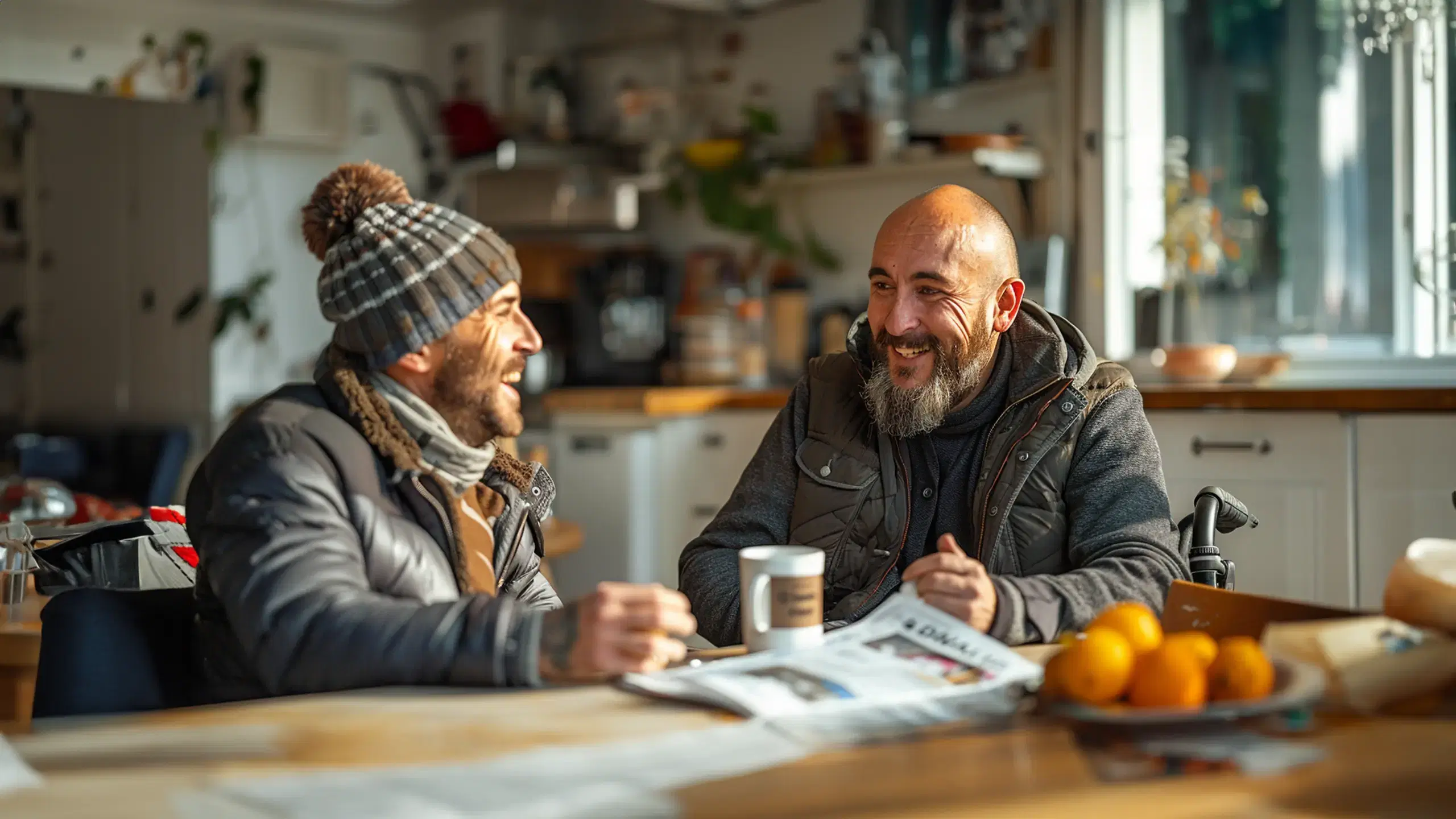 Affordable Short Term Accommodation image Two men enjoying an affordable short term accommodation